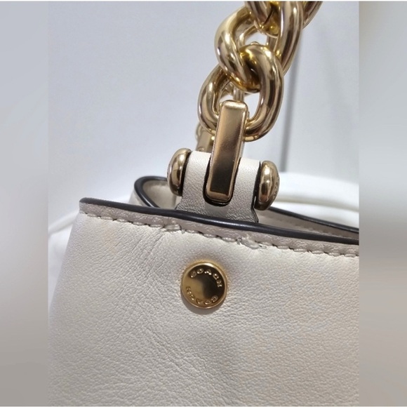 Coach Lexy Chain Shoulder Bag, Embossed Leather 13" (L) x 10 3/4" (H) x 5" (W) - Picture 5 of 14